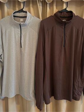 Rei Co-op Men’s Active Quarter-zip Lightweight Pullover Sz XL Bundle of 2 EUC